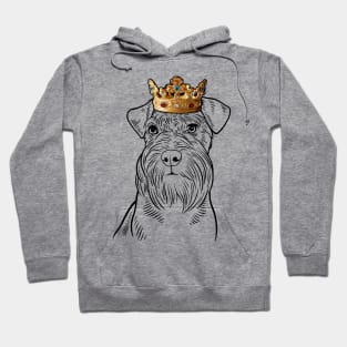 Schnauzer Dog King Queen Wearing Crown Hoodie